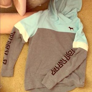 Victoria’s Secret PINK blue and grey sweatshirt